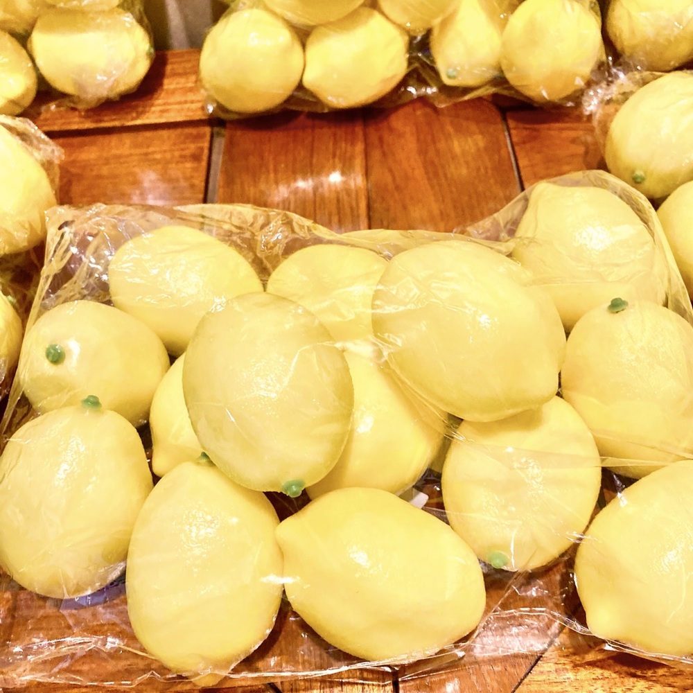 Realistic Artificial Decorative Lemons. 15pcs. Per Bag